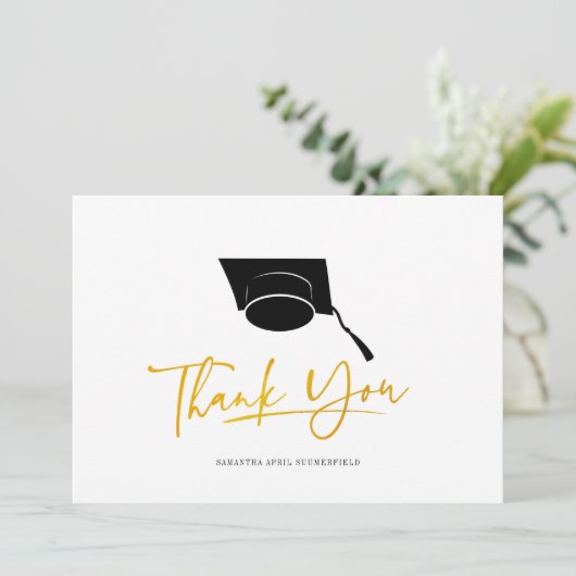Carte De Remerciements Graduation Cap 2024 Grad Script (Debout devant)