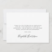 Carte De Remerciements Graduation de la bande photo de superposition de s (Dos)