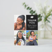 Carte De Remerciements Graduation de la grille de collage photo moderne (Debout devant)