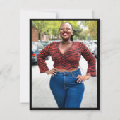 Carte De Remerciements Graduation de la grille de collage photo moderne (Dos)