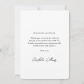 Carte De Remerciements Graduation de la photo de script moderne