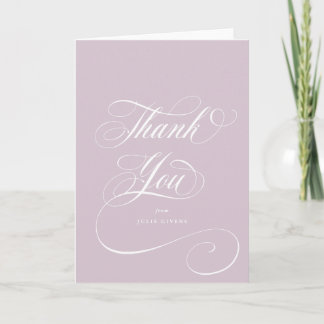 Carte De Remerciements Graduation De Script Clank Soft Rose Élégant