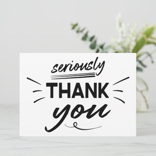 Carte De Remerciements Graduation de script simple moderne (Debout devant)