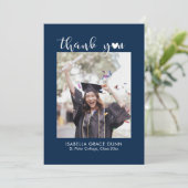 Carte De Remerciements Graduation du script de calligraphie cardiaque (Debout devant)