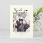 Carte De Remerciements Graduation du script de calligraphie cardiaque (Debout devant)