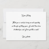 Carte De Remerciements Graduation du tableau de bord gris moderne (Dos)