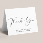 Carte De Remerciements Graduation élégante du script