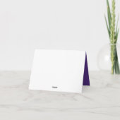 Carte De Remerciements Graduation élégante Mortaboard violet moderne (Dos)