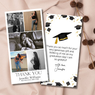 Carte De Remerciements graduation en écriture moderne 5 classe photo de 2