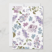 Carte De Remerciements Graduation Fleur sauvage violet (Dos)