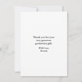 Carte De Remerciements Graduation Love & Thanks Black Script Photo (Dos)