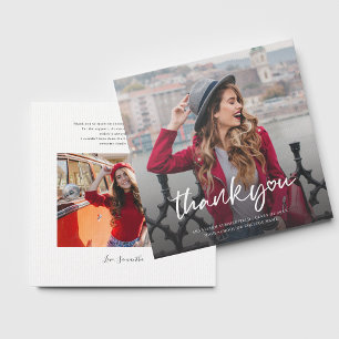 Carte De Remerciements Graduation Moderne 2025 Grad Photos