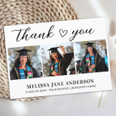 Carte De Remerciements Graduation moderne Custom Graduate Heart 3 Photo
