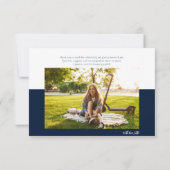 Carte De Remerciements Graduation Photo Collage Moderne Script Diplômé (Dos)