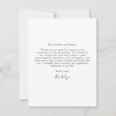 Carte De Remerciements Graduation photo verticale moderne (Dos)