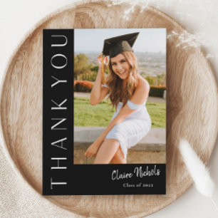 Carte De Remerciements Graduation photo verticale moderne