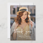 Carte De Remerciements Graduation photo verticale moderne 2025 (Devant)