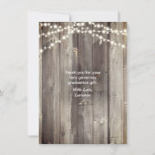 Carte De Remerciements Graduation Rustique Shiplap Modern Script Photo (Dos)