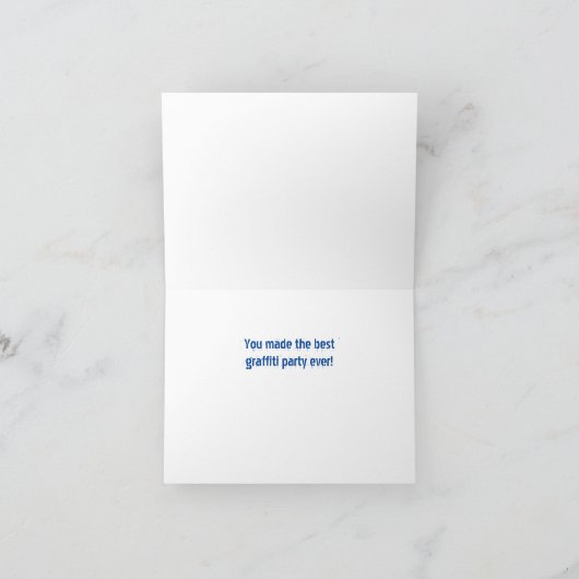 Carte De Remerciements Graffiti (Intérieur)