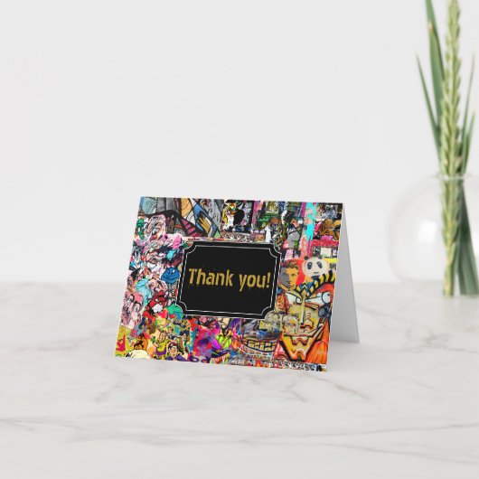 Carte De Remerciements Graffiti (Devant)