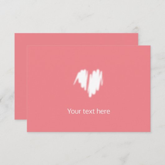 Carte De Remerciements Graffiti blanc modéré Sprayed Heart Image (Devant / Derrière)