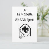 CARTE DE REMERCIEMENTS GRAND DE DOMAINES DE (Debout devant)