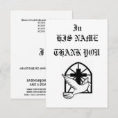 CARTE DE REMERCIEMENTS GRAND DE DOMAINES DE (Devant / Derrière)