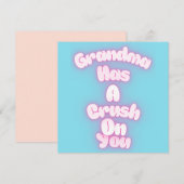 Carte De Remerciements Grand-mère est amoureuse de toi (Devant / Derrière)