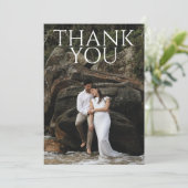 Carte De Remerciements Grand texte gras moderne (Debout devant)