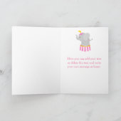 Carte De Remerciements Grand Top Carnaval de cirque Anniversaire en rose (Intérieur)