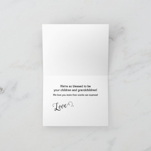 Carte De Remerciements Grandma Established Script Gift 3 Photo (Intérieur)