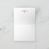 Carte De Remerciements Grands félins se blottissent avec des coeurs roses (Intérieur)