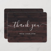 Carte De Remerciements Grange de campagne rustique Bois Mariage Fête d'an (Devant / Derrière)