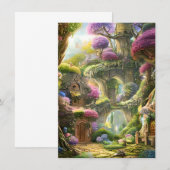 Carte De Remerciements Graphique de la forêt de Fairyland (Devant / Derrière)