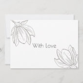 Carte De Remerciements Graphiques Floral Moderne Funérailles (Dos)