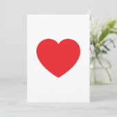 Carte De Remerciements Graphisme Cœur Rouge Blanc Moderne Simple (Debout devant)