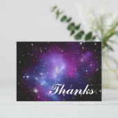 Carte De Remerciements Grappe Galaxie violette photo céleste (Debout devant)