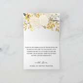 Carte De Remerciements Grappe numérique florale jaune (Intérieur)