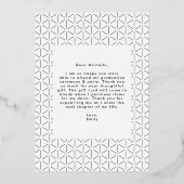 Carte de remerciements Gras Grad Rose Gold Grad (Verso)