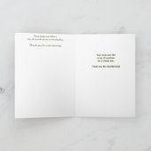 Carte De Remerciements Grasses d'été bénévoles (Intérieur)