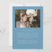 Carte De Remerciements Grateful Beyond Words Wedding Photo Denim Blue (Dos)