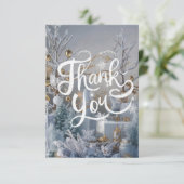 Carte De Remerciements Grateful Winter Little Happy Holidays (Debout devant)