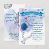 Carte De Remerciements Gratitude cosmique : au-delà des étoiles (Devant / Derrière)