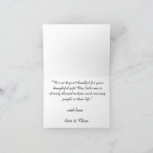 Carte De Remerciements Gratitude dans chaque petite main" (Intérieur)