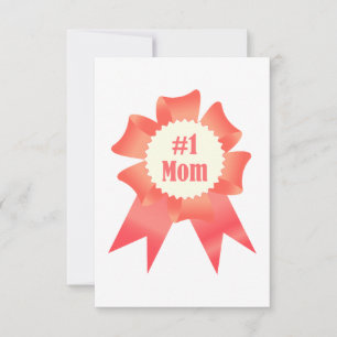 Carte De Remerciements Gratitude Numéro Une maman lauréat du prix ruban