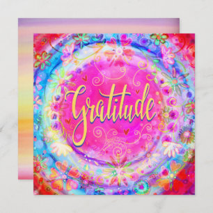 Carte De Remerciements Gratitude Pink Pretty Encouragement Pour tous