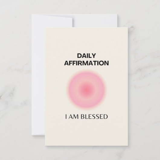 Carte De Remerciements Gratitude Quotidienne Affirmation Spirituelle Posi (Devant)