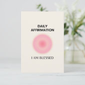Carte De Remerciements Gratitude Quotidienne Affirmation Spirituelle Posi (Debout devant)