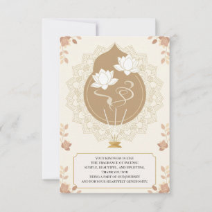 Carte De Remerciements Gratitude sacrée