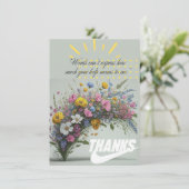 Carte De Remerciements "Gratitude sincère" (Debout devant)